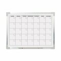 Flipside Framed Calendar Dry Erase Board, 24 x 18, White, Silver Aluminum Frame 17302